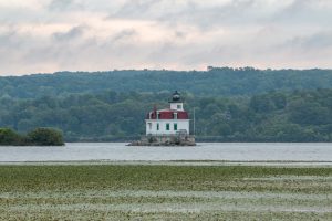 A photo of the Esopuse Lighthouse on a September morning.