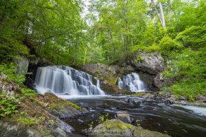 A photography of Lower Falls, a waterfall along Black Creek, in the Town of Esopus, NY.