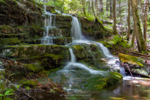 A photo of a hidden waterfall off one of the trails at Minnewaska State Park Preserve in Kerhonkson, NY.